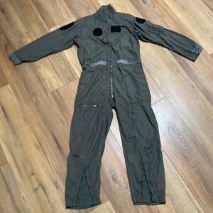 Vintage Military Flight Suit Jumpsuit Mens Utility Tactical Coveralls Olive Drab